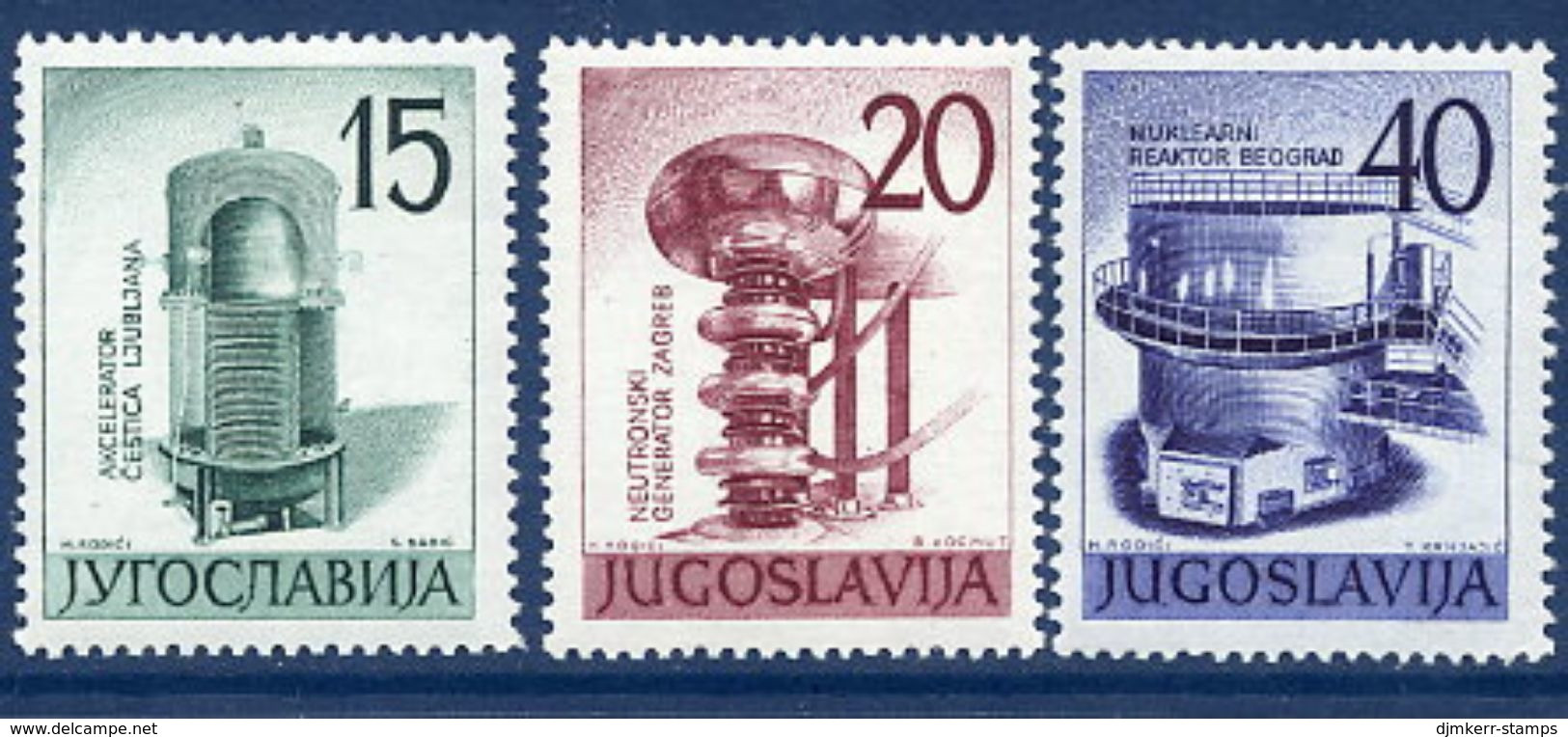 YUGOSLAVIA 1960 Nuclear Energy Exhibition  MNH / **.  Michel 927-29 - Unused Stamps