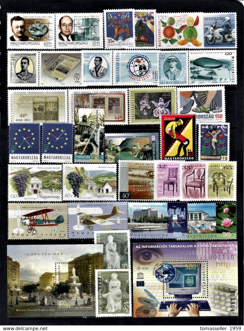 Hungary-2003  Year Set - 32 Issues.MNH - Full Years