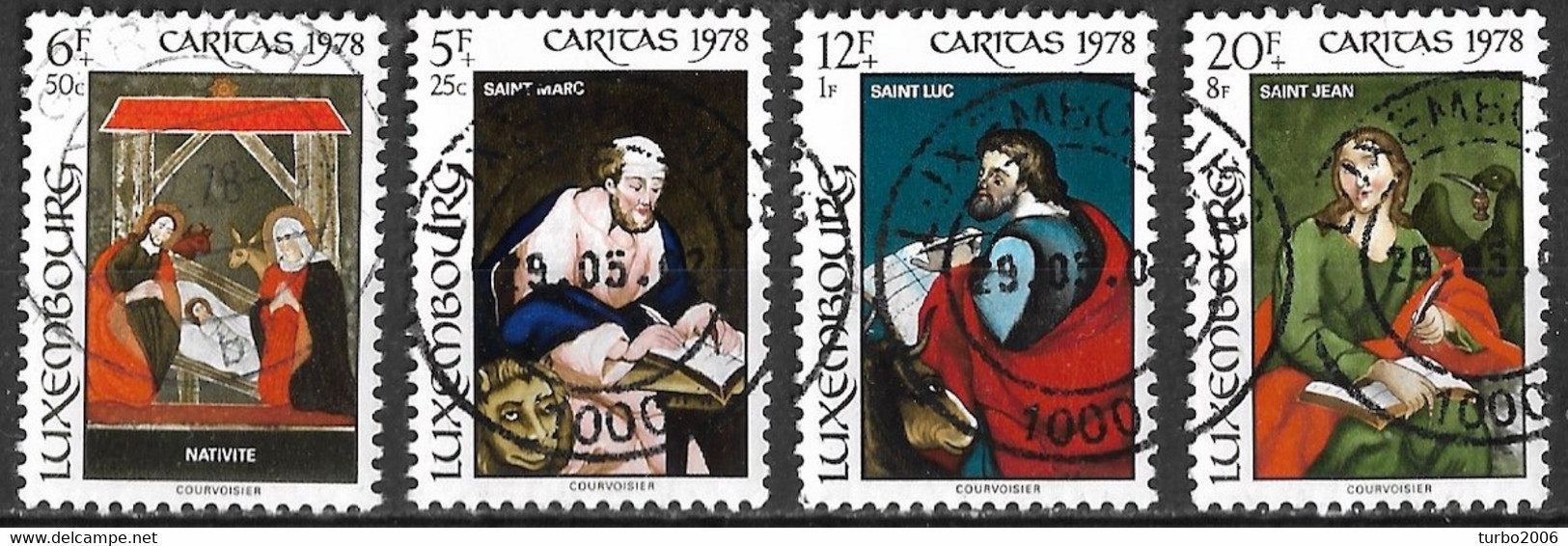 1978 Caritas :  Hinterglasmalerei (I) 4 Werte Vom Satz  Michel  977 / 980 - Oblitérés