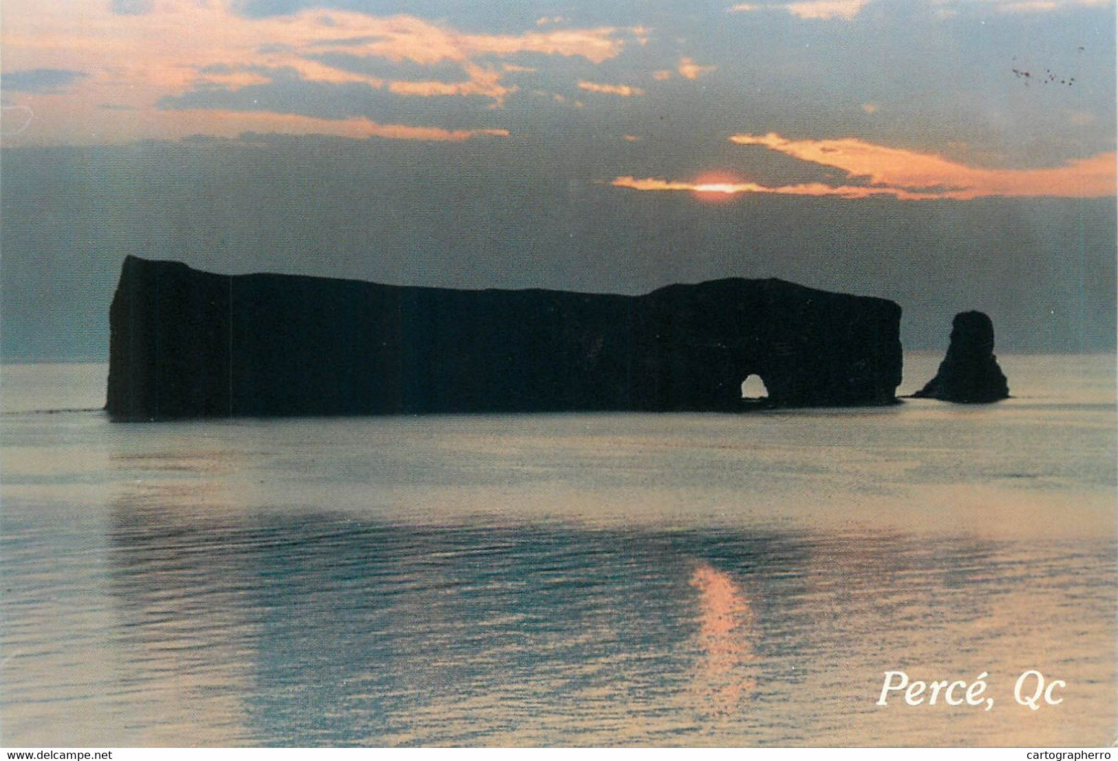 Postcard Canada Quebec Perce Rock Unforgettable Sunrise - Gaspé