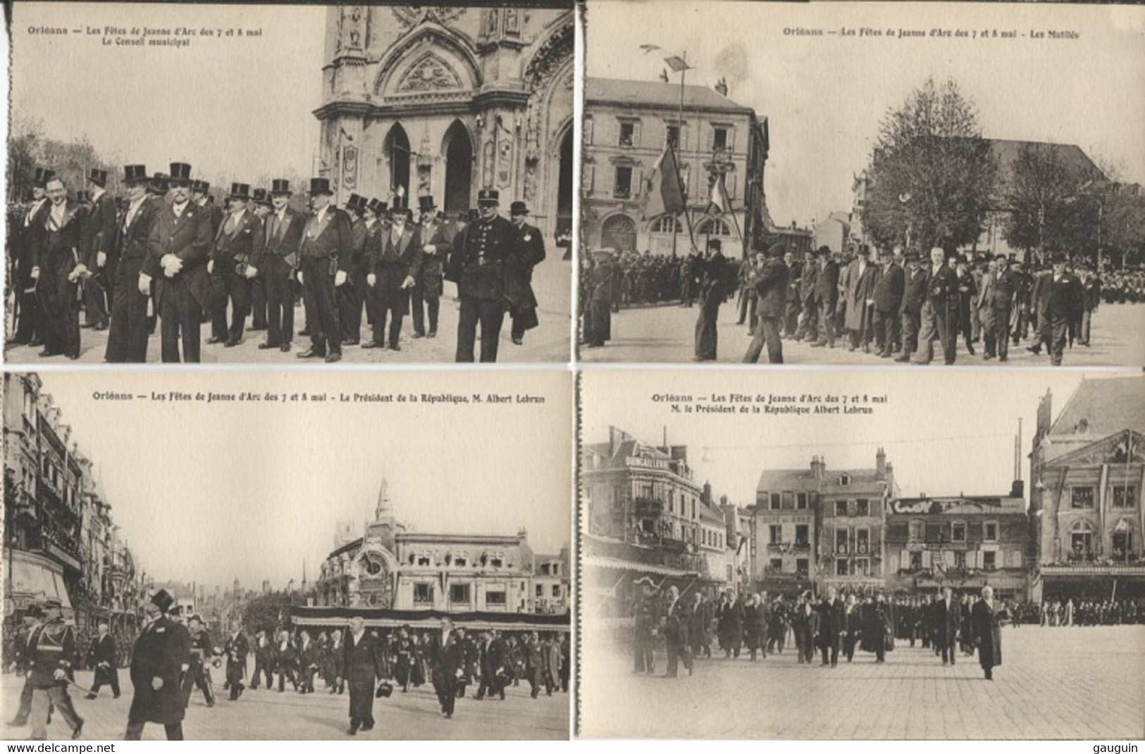 CPA - JEANNE D'ARC - ORLEANS - Fêtes 7 Et 8 MAI - Pdt A.Le Brun ... LOT 4 CP / Edition L.Lenormand - Histoire