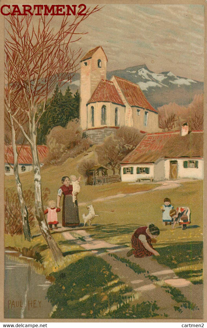 ILLUSTRATEUR PAUL HEY PAYSAGE ALSACIEN ALLEMAND KUNSTLER EGLISE KIRCHE DEUTSCHLAND - Hey, Paul