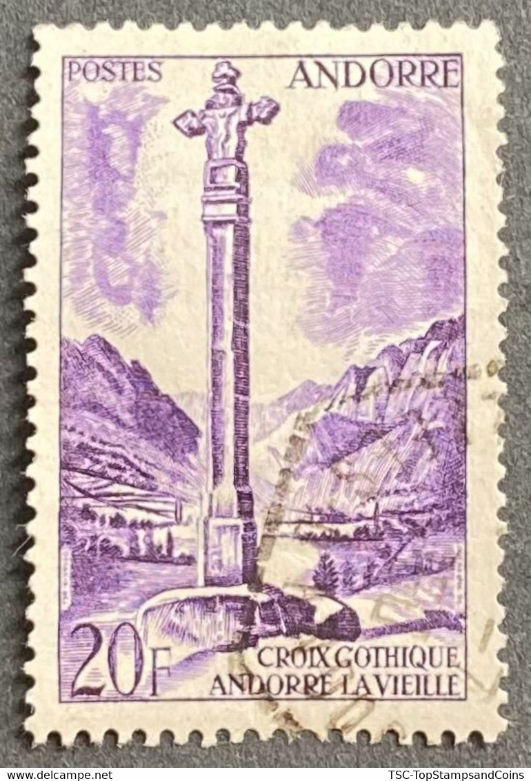 ADFR0148U - Paysages De La Principauté - 20 F Used Stamp - French Andorra - 1955 - Usati