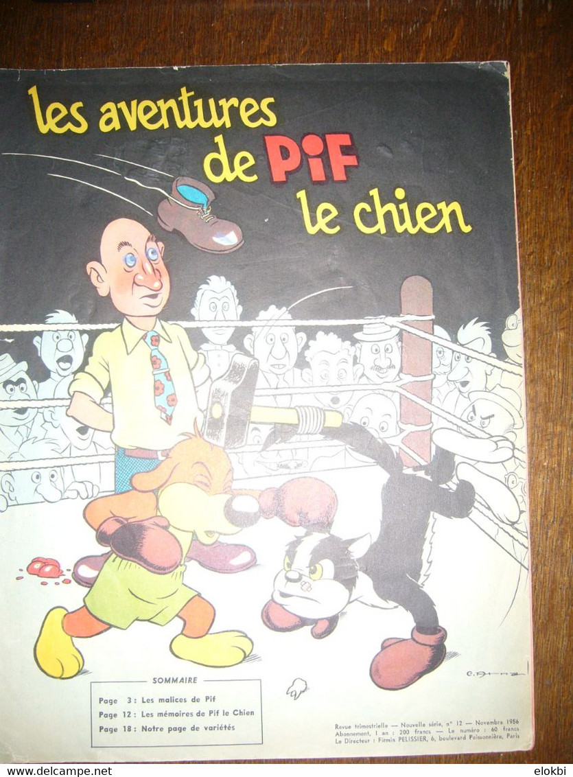 Les Aventures De Pif Le Chien N°12 (2ème Série) De Novembre 1956 - Pif - Autres