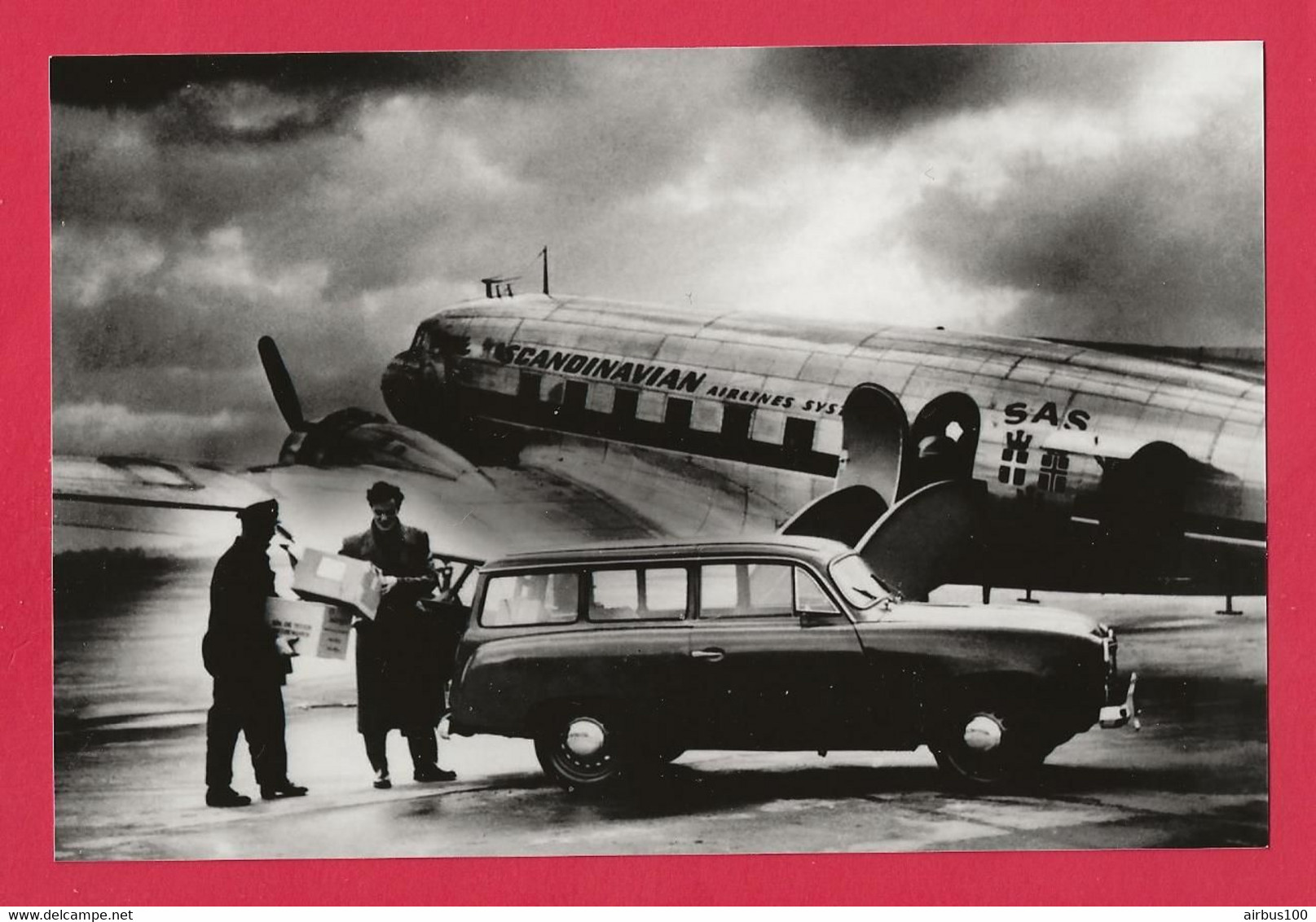 BELLE PHOTO REPRODUCTION AVION PLANE FLUGZEUG - SAS SCANDINAVIAN AIR LINES SYSTEM DOUGLAS DC3 - DC 3 - Luchtvaart