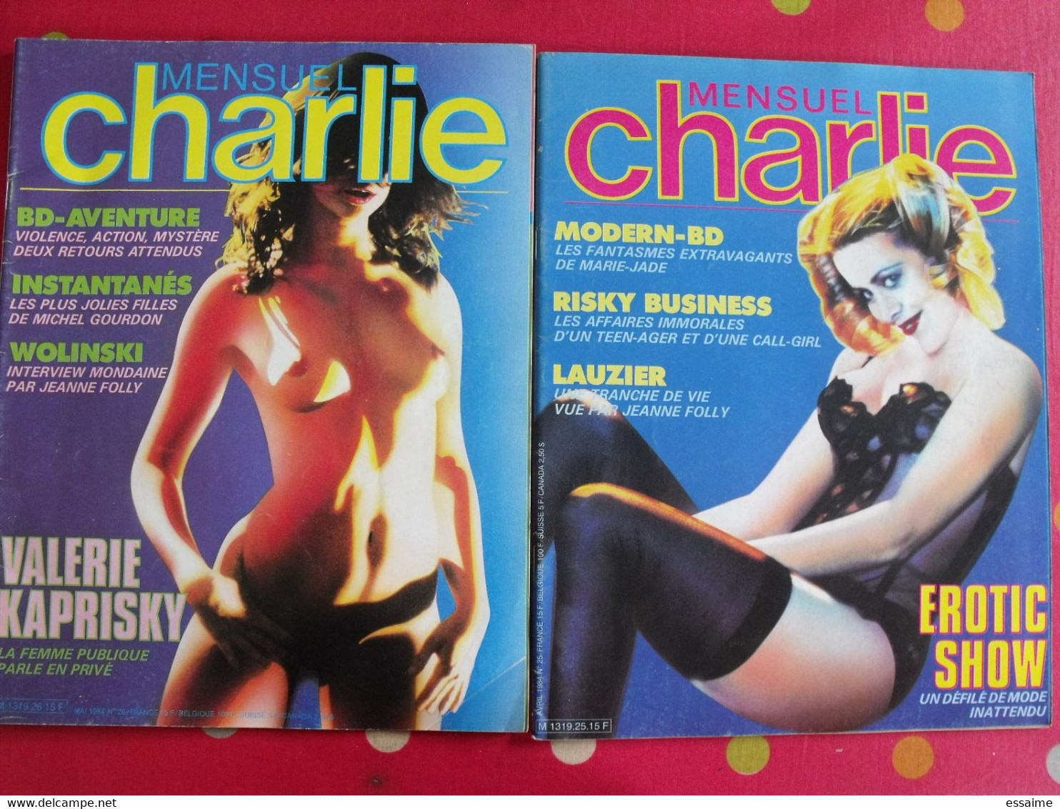 lot de 13 revues du magazine Charlie-mensuel de 1982-1984