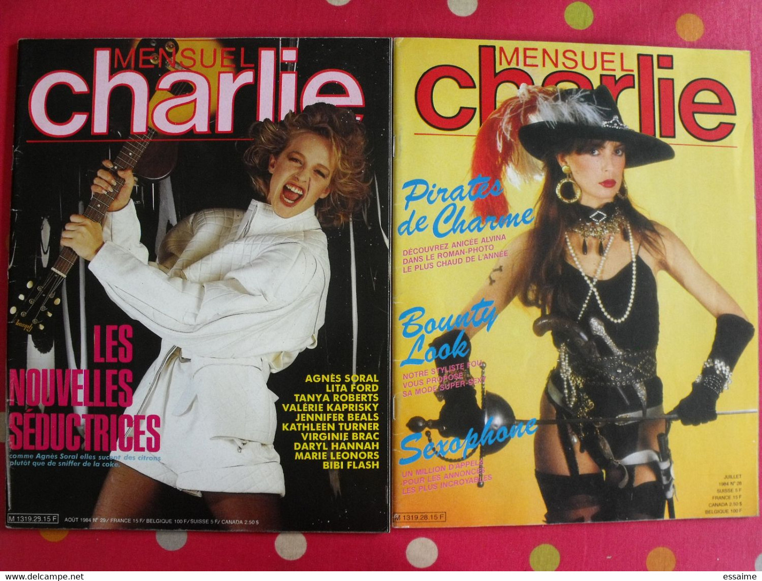 lot de 13 revues du magazine Charlie-mensuel de 1982-1984