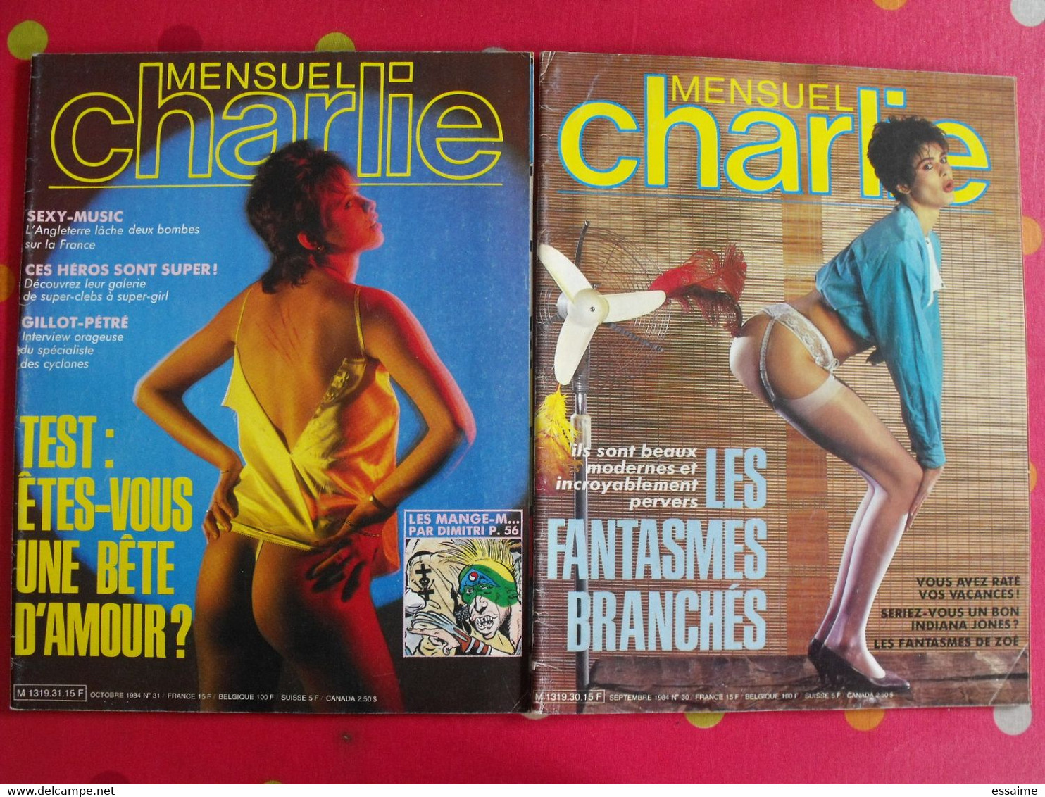 lot de 13 revues du magazine Charlie-mensuel de 1982-1984