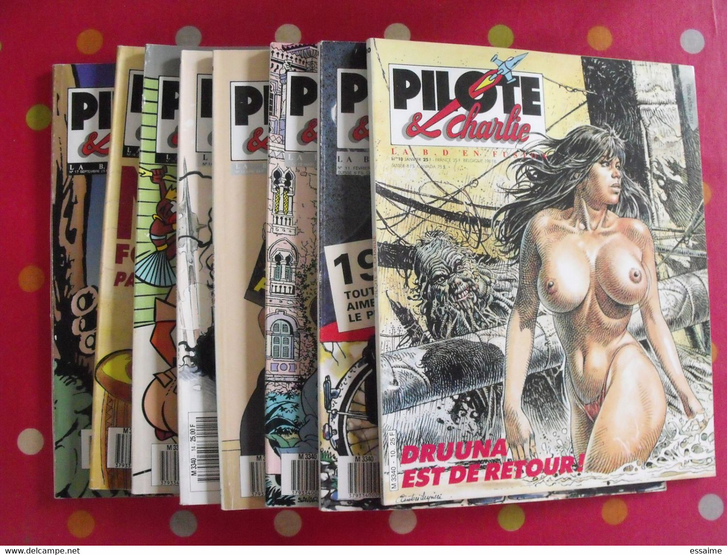 Lot De 8 Numéros Du Magazine Pilote & Charlie. 1987. N° 10 à 17 - Pilote