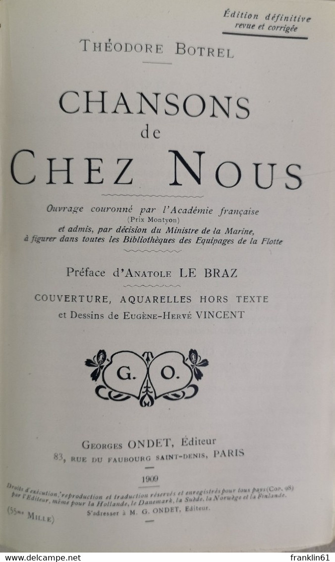 Chansons De Chez Nous. - Música