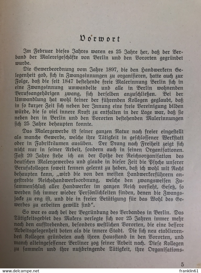 Führer Durch Die Ausstellung Bemalter Wohnräume Farbe Und Raum, Berlin 1925 Mit Lageplänen Und Skizzen. - Architectuur