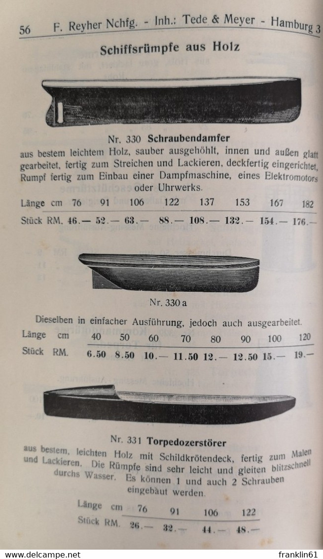 Beschläge Für Modell-Schiffe. Ausgabe L. - Autres & Non Classés