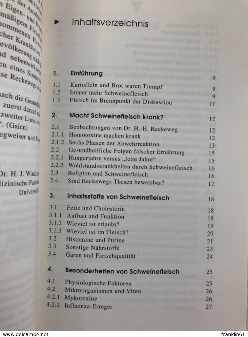 Schweinefleisch Als Krankmacher?. - Health & Medecine