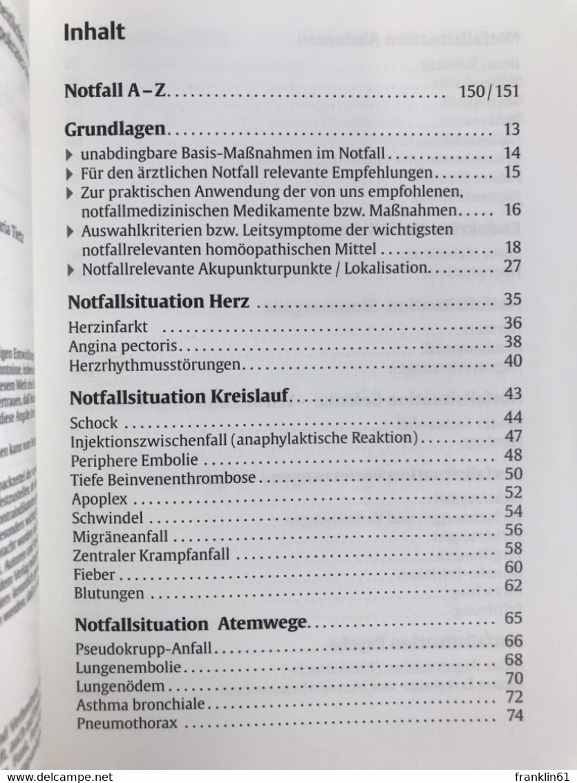 Alternatives Notfall-Manual Für Ärzte : Ein Ganzheitlicher Ansatz. - Health & Medecine