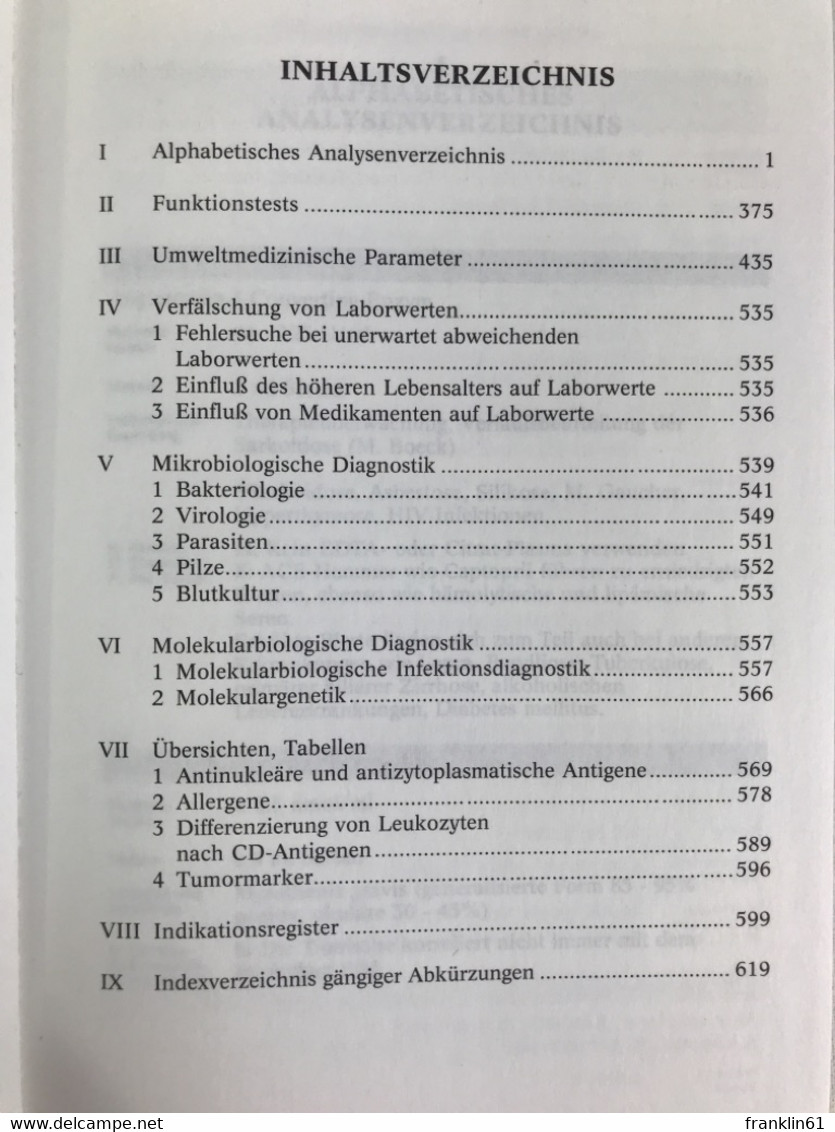 Labordaten-Buch. - Health & Medecine