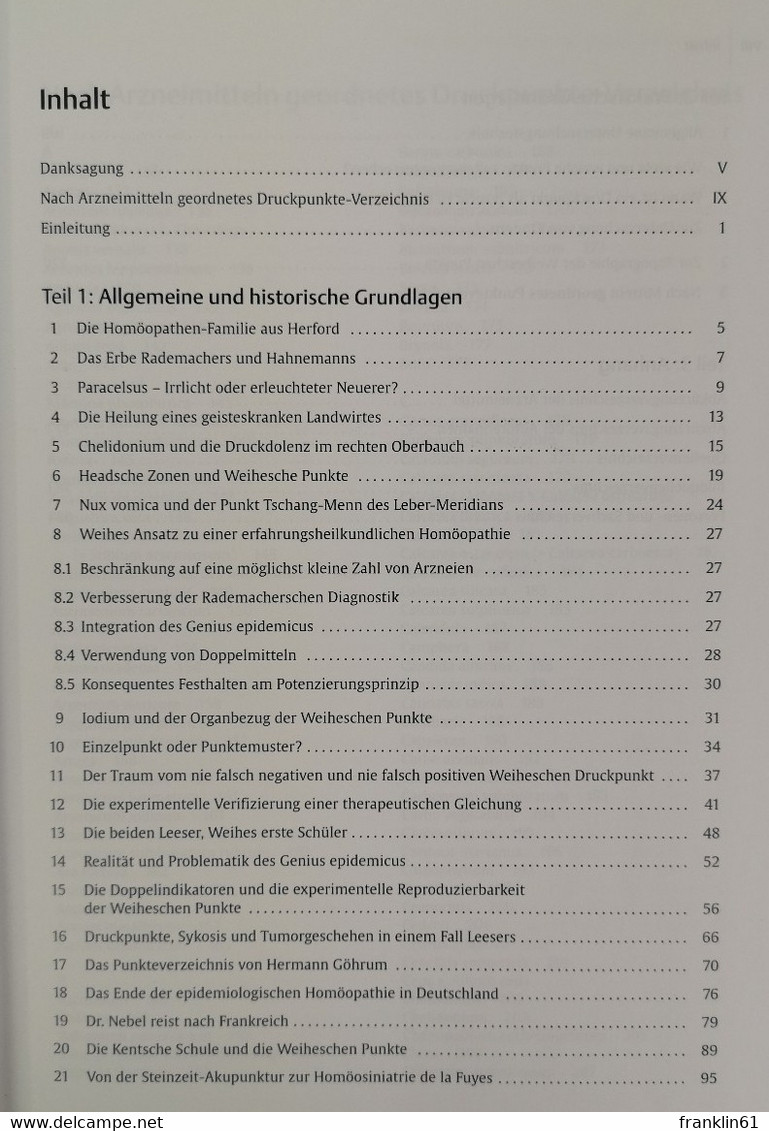 Die Weiheschen Druckpunkte. Grundlagen Und Praxis. - Gezondheid & Medicijnen