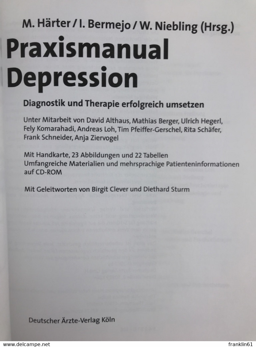 Praxismanual Depression : - Health & Medecine