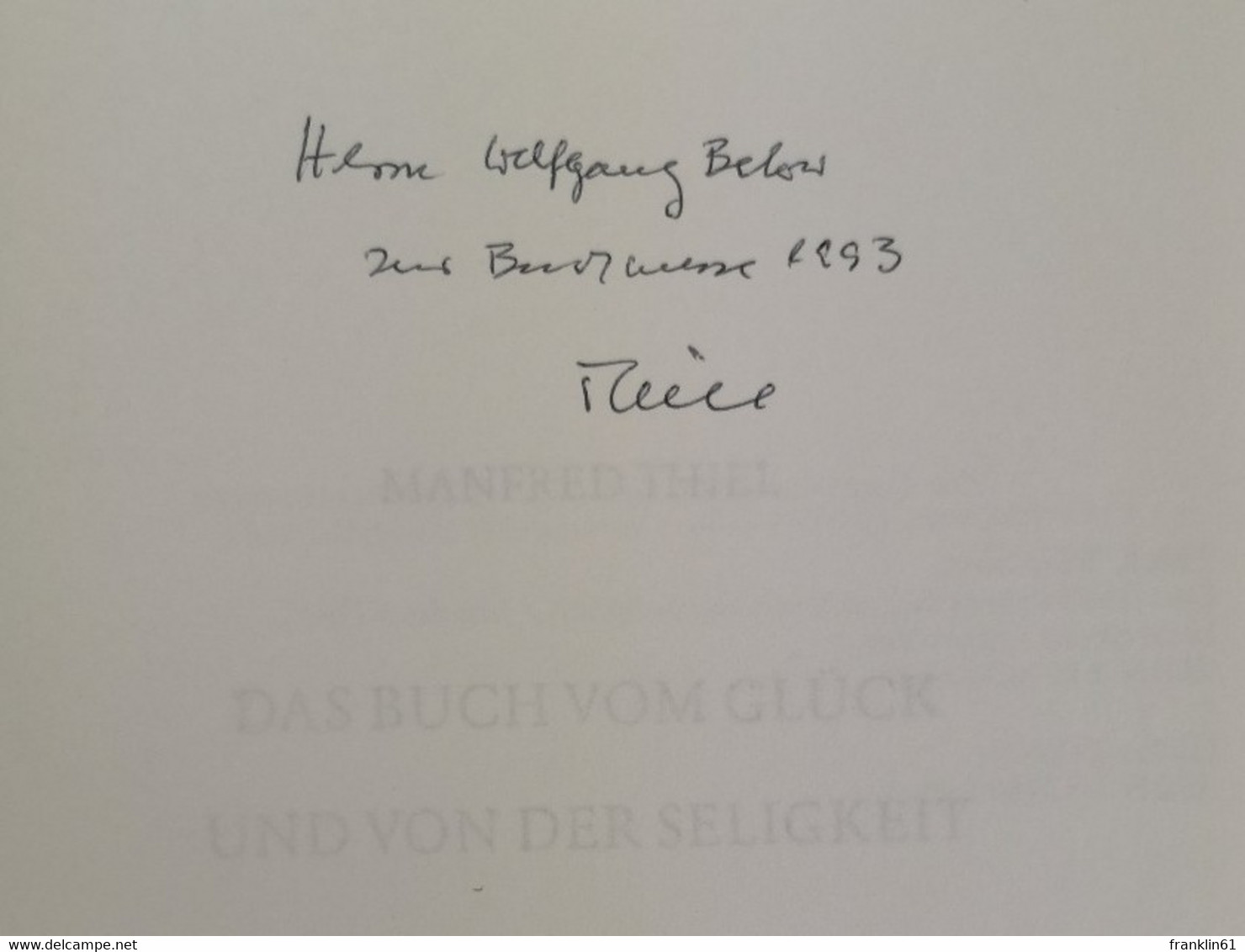 Das Buch vom Glück und von der Seligkeit. Zweite Hälfte.