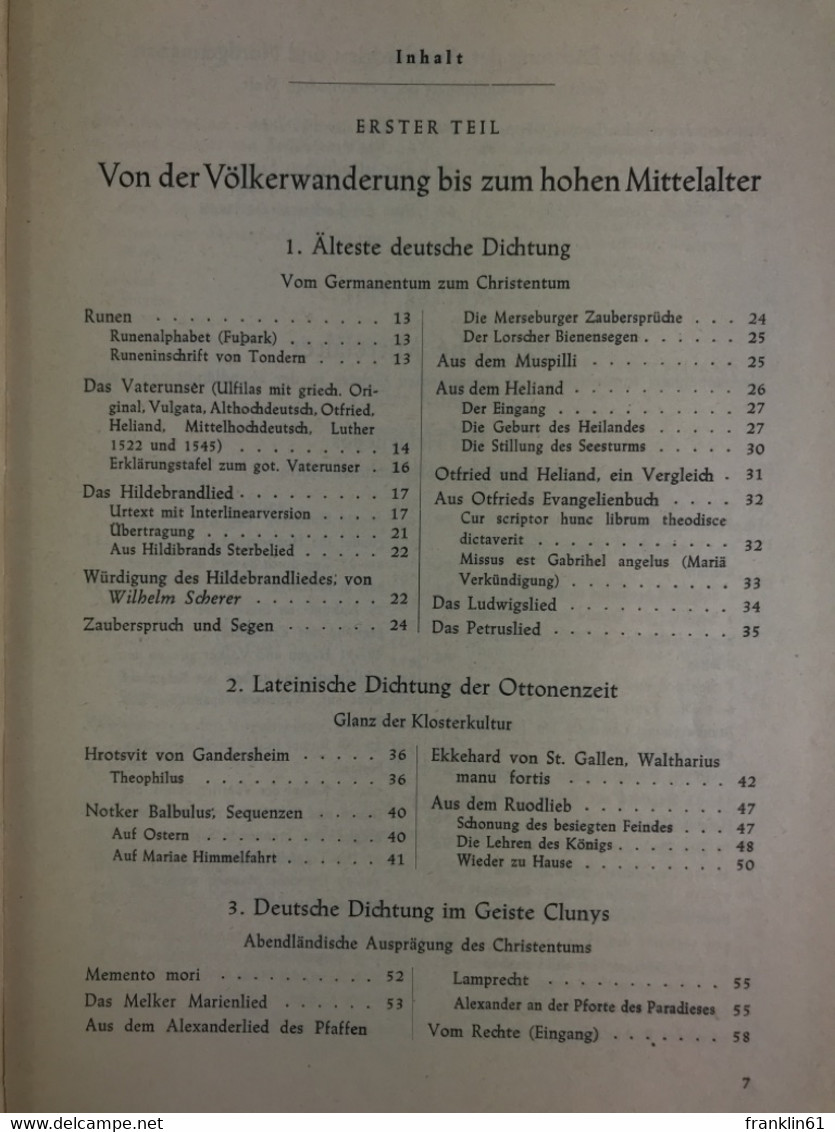 Die Silberfracht; Teil: [11] = Obersekunda., Sprachdenkmäler Des Mittelalters : - Schulbücher