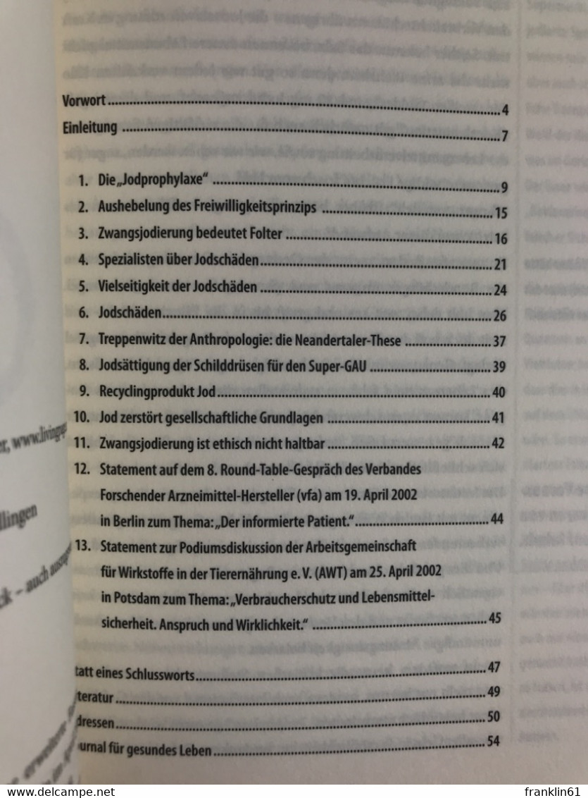 Krankmacher Jod : Die Chronik Eines Jahrhundertskandals ; Alles Wissenswerte Auf Einen Blick ; Ein Selbsthilfe - Health & Medecine