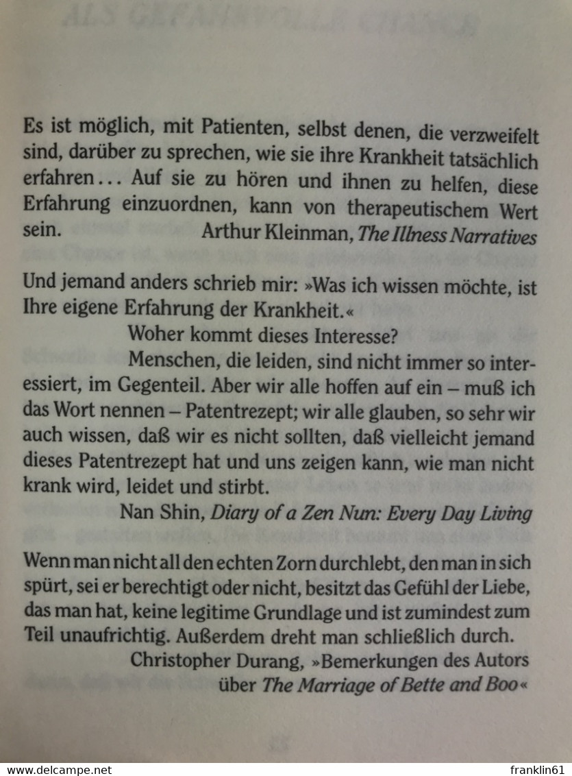 Mit Dem Willen Des Körpers. Krankheit Als Existenzielle Erfahrung. - Philosophy