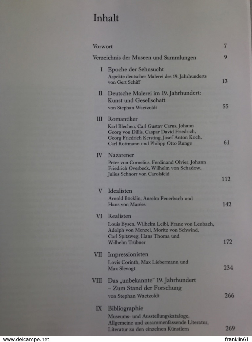 Meisterwerke Deutscher Malerei Des 19. [neunzehnten] Jahrhunderts : [e. Veröff. D. Metropolitan Museum Of Art, - Malerei & Skulptur
