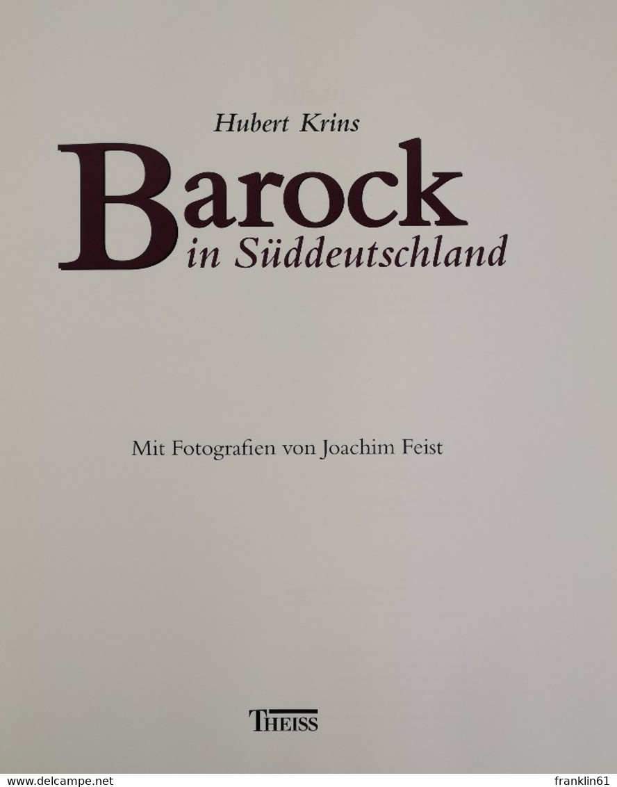 Barock In Süddeutschland. - Architektur