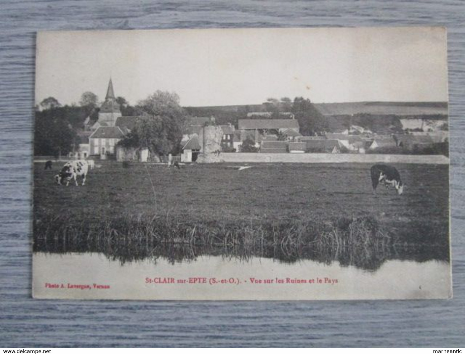 Cpa St Clair Sur Epte(95)vue Sur Les Ruines Et Le Pays - Saint-Clair-sur-Epte