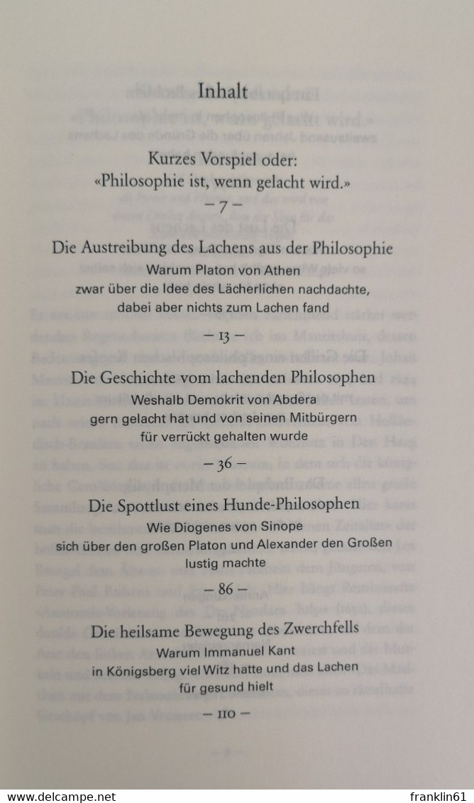 Worüber Kluge Menschen Lachen. Kleine Philosophie Des Humors. - Philosophie