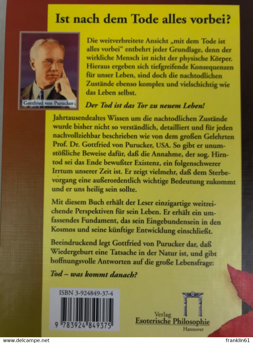 Tod - Was Kommt Danach? : Autorisierte Übersetzung Der Englischen Originalausgabe. - Philosophy