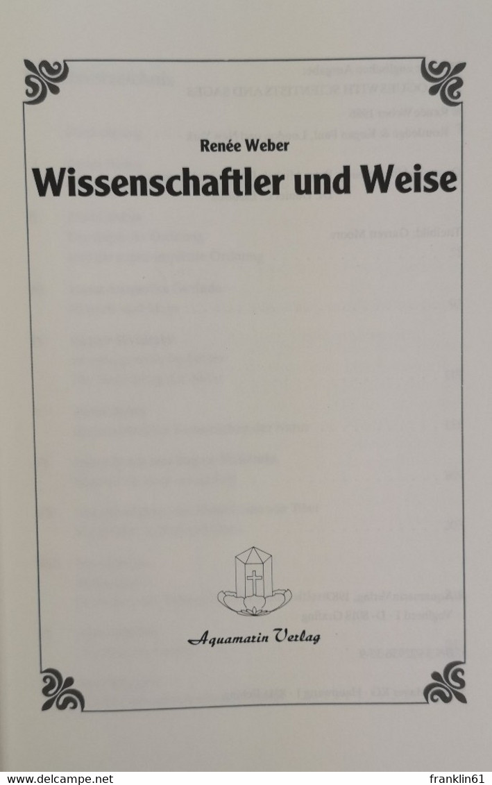 Wissenschaftler Und Weise. - Philosophy