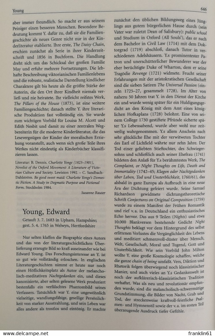 Metzler-Lexikon Englischsprachiger Autorinnen Und Autoren. 631 Porträts Von Den Anfängen Bis Zur Gegenwart. A- - Lexika