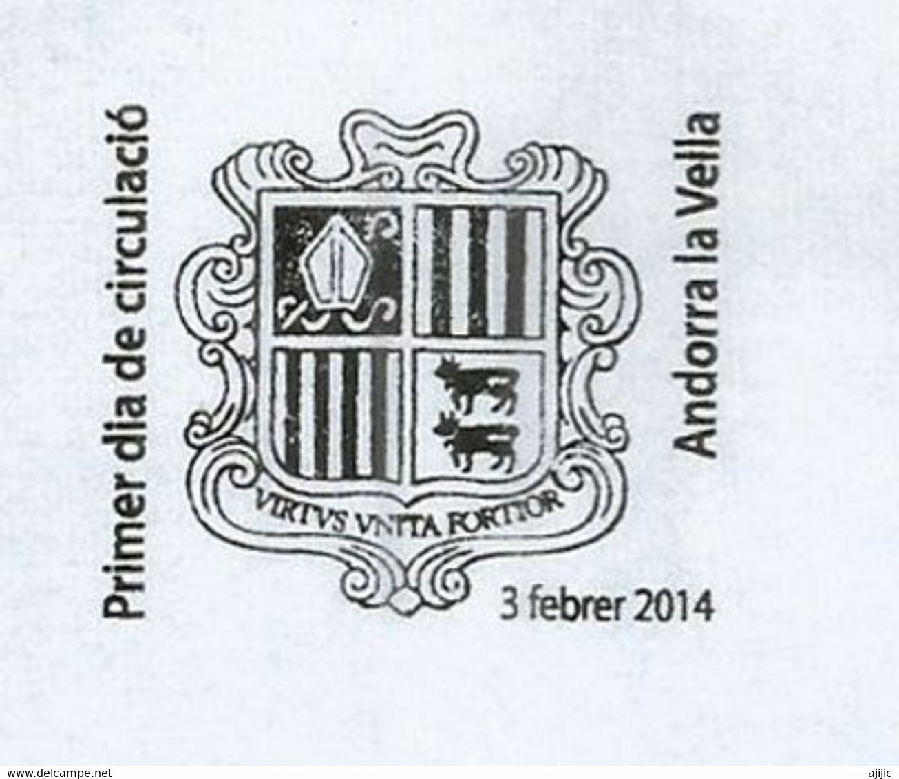 Blasons D'Andorre 2014. Escudos De Andorra 2014.  Premier Jour. Primer Dia - Briefe U. Dokumente