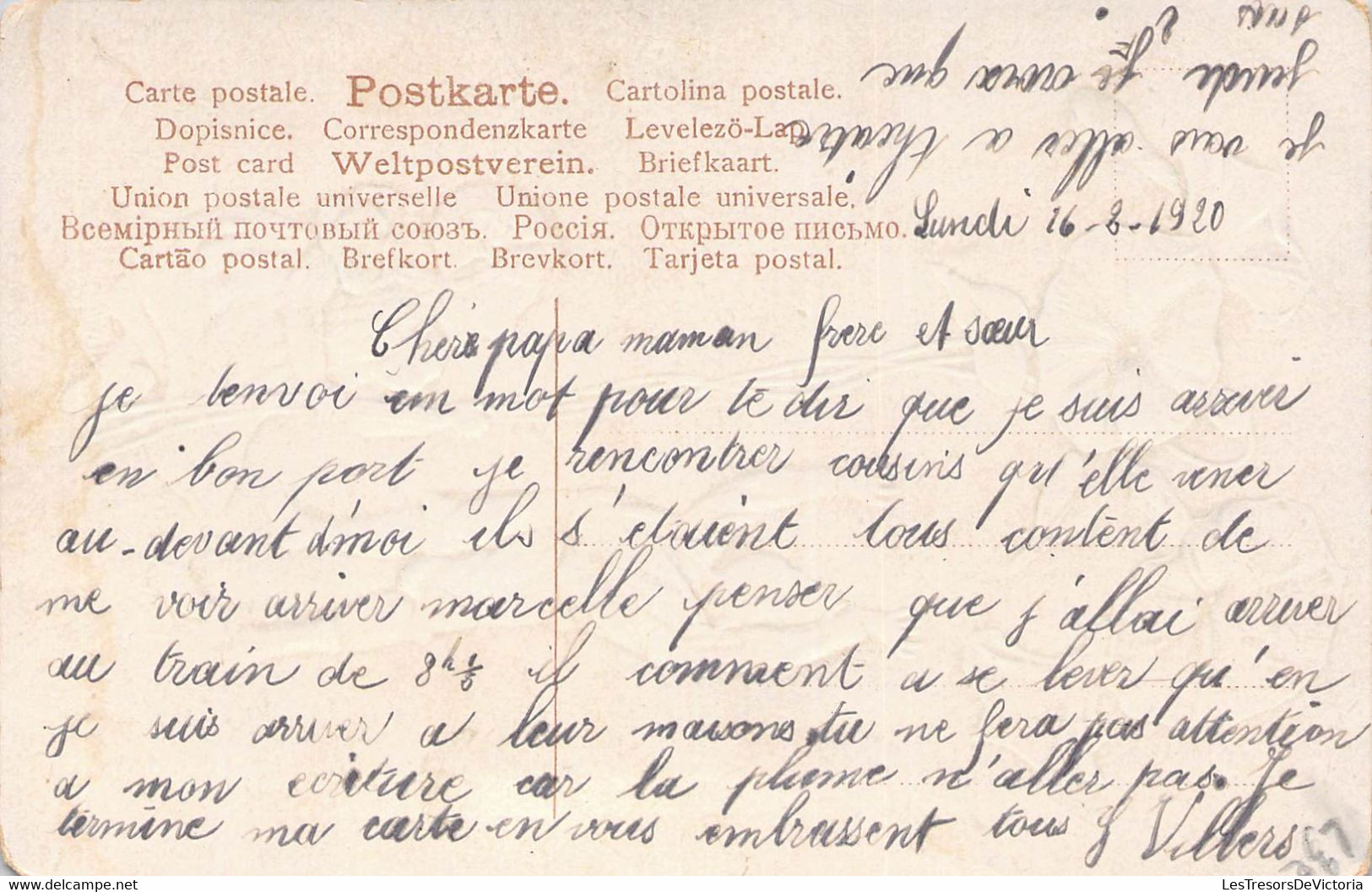 CPA Illustration Non Signée - Enfants Portant Du Lierre à Fleurs Bleues - Pelouse - Scenes & Landscapes