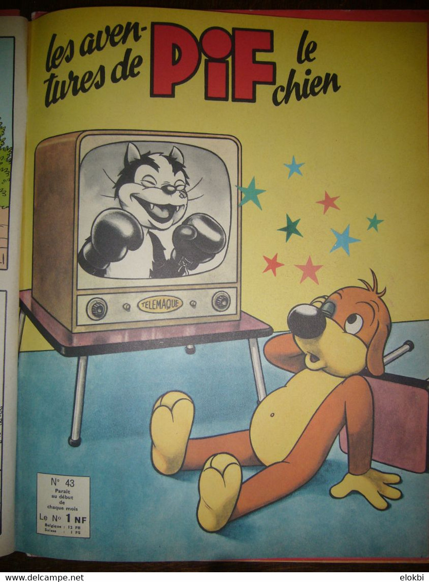 Les Aventures De Pif Le Chien N°42  (3ème Série) D’août 1961 à N°47 De Janvier 1962 Reliés Dans Un Album N°5 - Pif - Autres