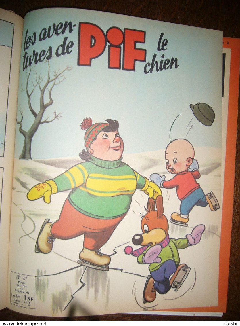 Les aventures de Pif le chien n°42  (3ème série) d’août 1961 à n°47 de janvier 1962 reliés dans un album n°5