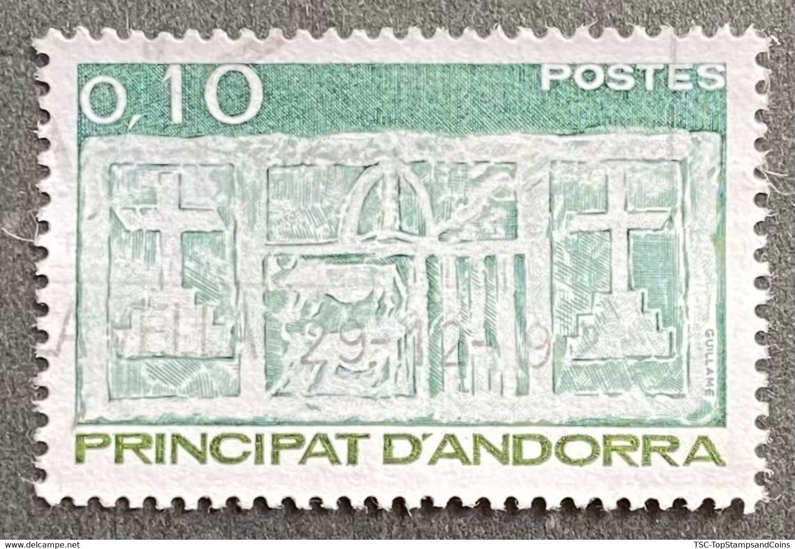 ADFR0317U - Type Écu Primitif Des Vallées - 10 C Used Stamp - French Andorra - 1983 - Used Stamps