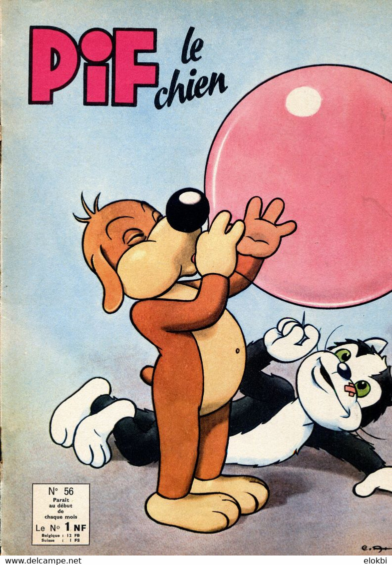 Les Aventures De Pif Le Chien N°56 D'octobre 1962 - Pif - Autres