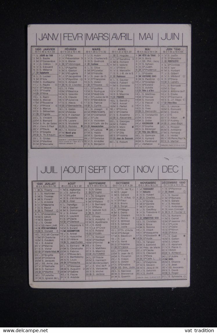 CALENDRIERS - Calendrier De 1990 ( Érotique )  - L 133095 - Small : 1981-90