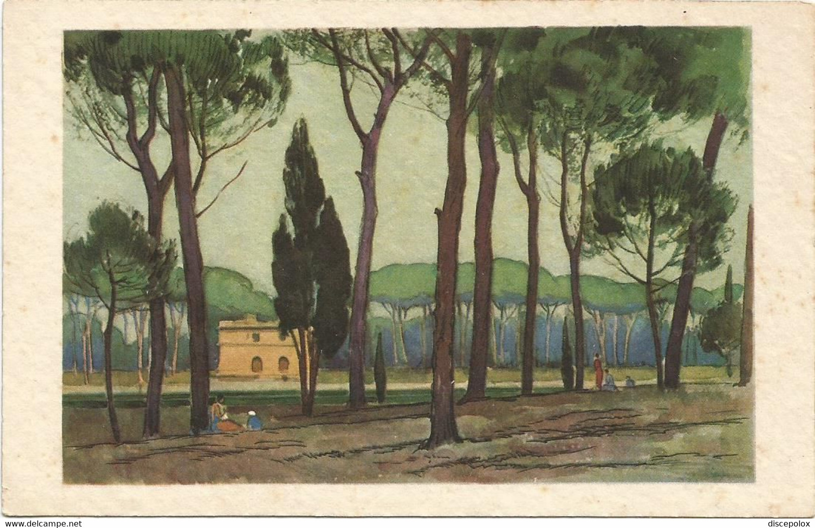 AC3105 Roma - Villa Umberto I - Illustrazione Illustration / Non Viaggiata - Parchi & Giardini