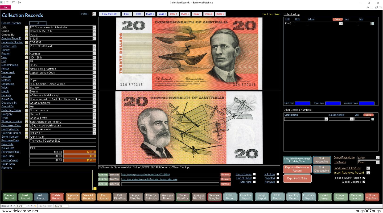 NEW 2020 Banknote Collector Database Software CDROM Also Supplied By DOWNLOAD - Sonstige – Asien