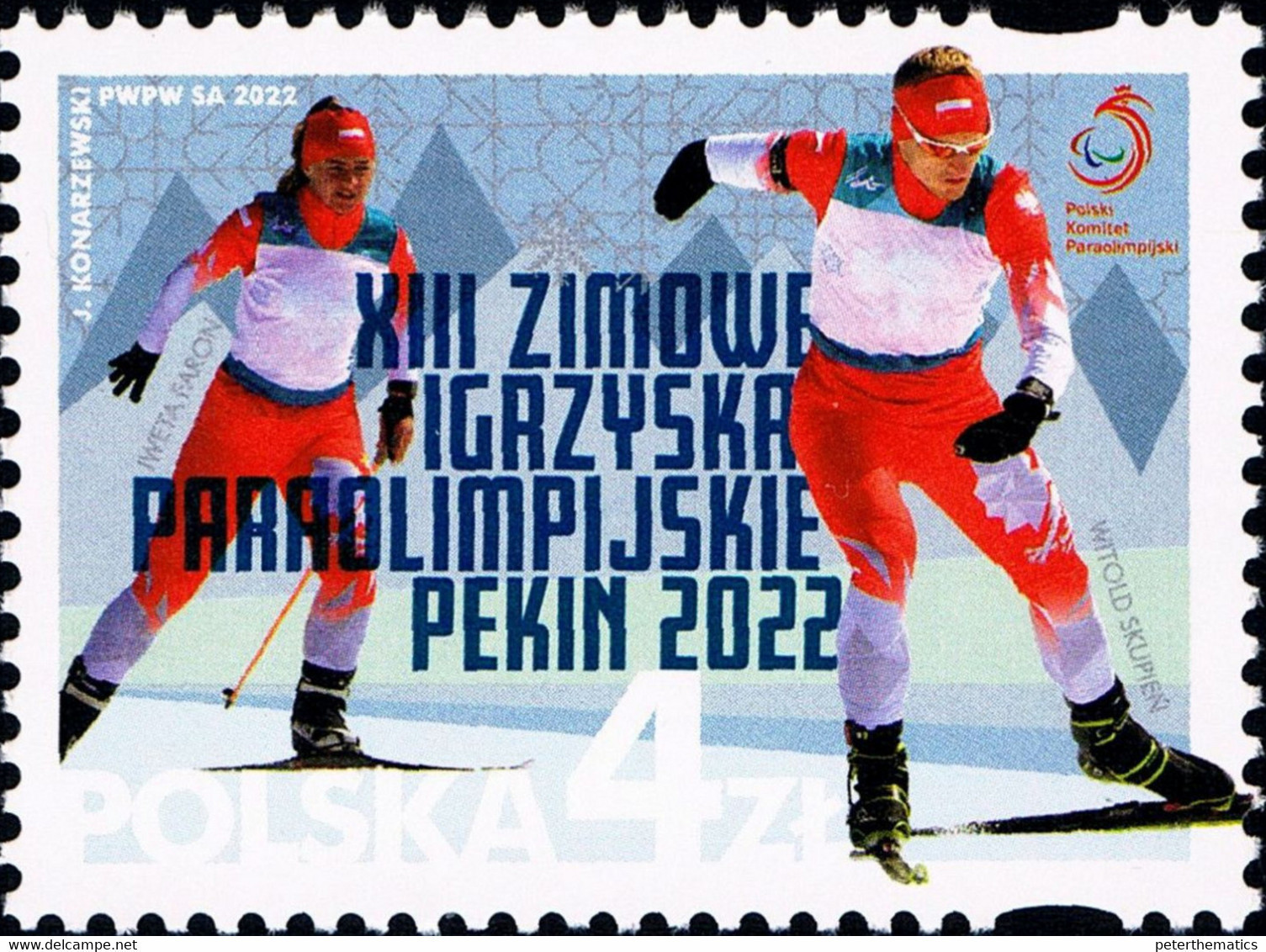 POLAND, 2022, MNH, WINTER PARALYMPICS, BEIJING WINTER OLYMPICS, SKIING,  1v - Winter 2022: Peking