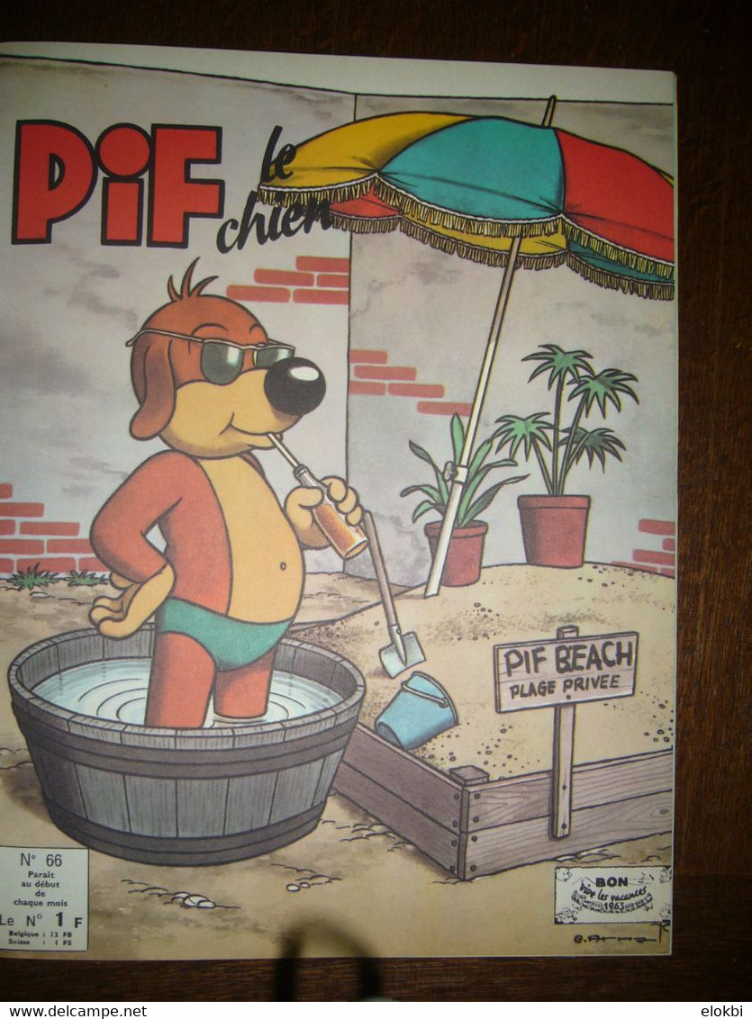 Les Aventures De Pif Le Chien N°66 (3ème Série) D’août 1963 à N°71 De Janvier 1964 Reliés Dans Un Album N°9 - Pif - Autres