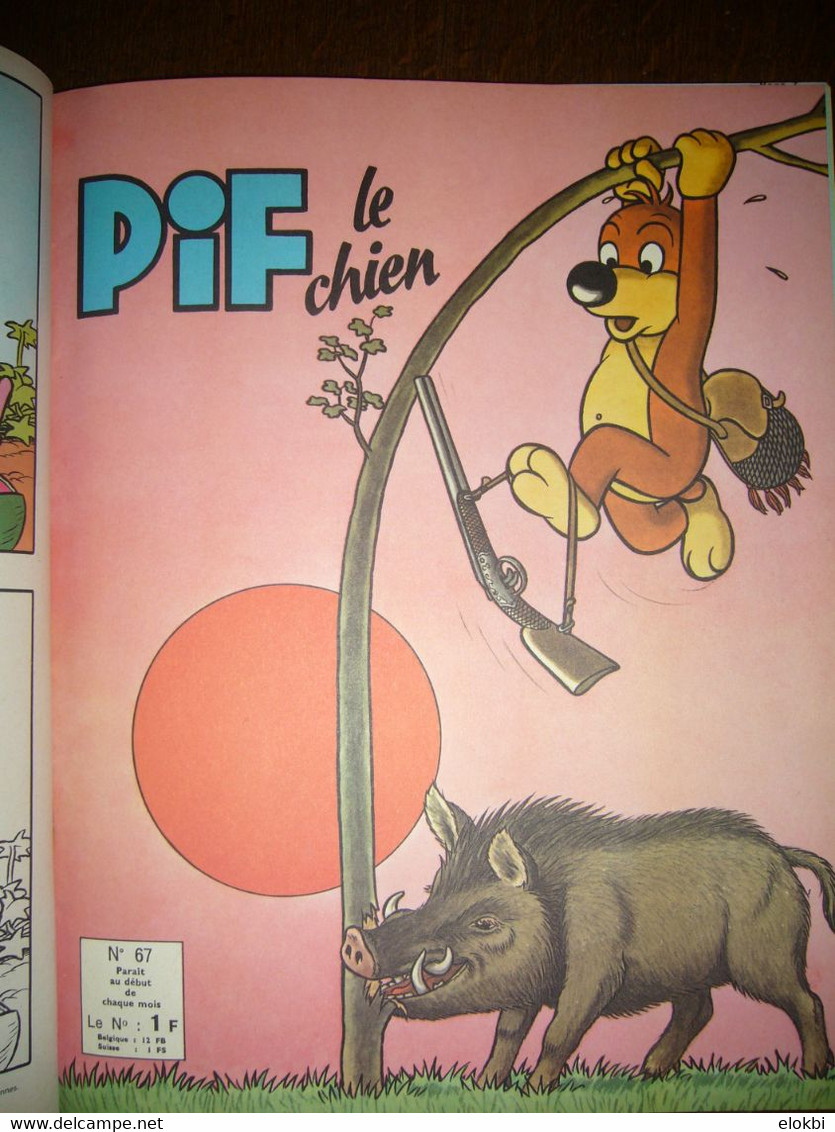 Les Aventures De Pif Le Chien N°66 (3ème Série) D’août 1963 à N°71 De Janvier 1964 Reliés Dans Un Album N°9 - Pif - Autres