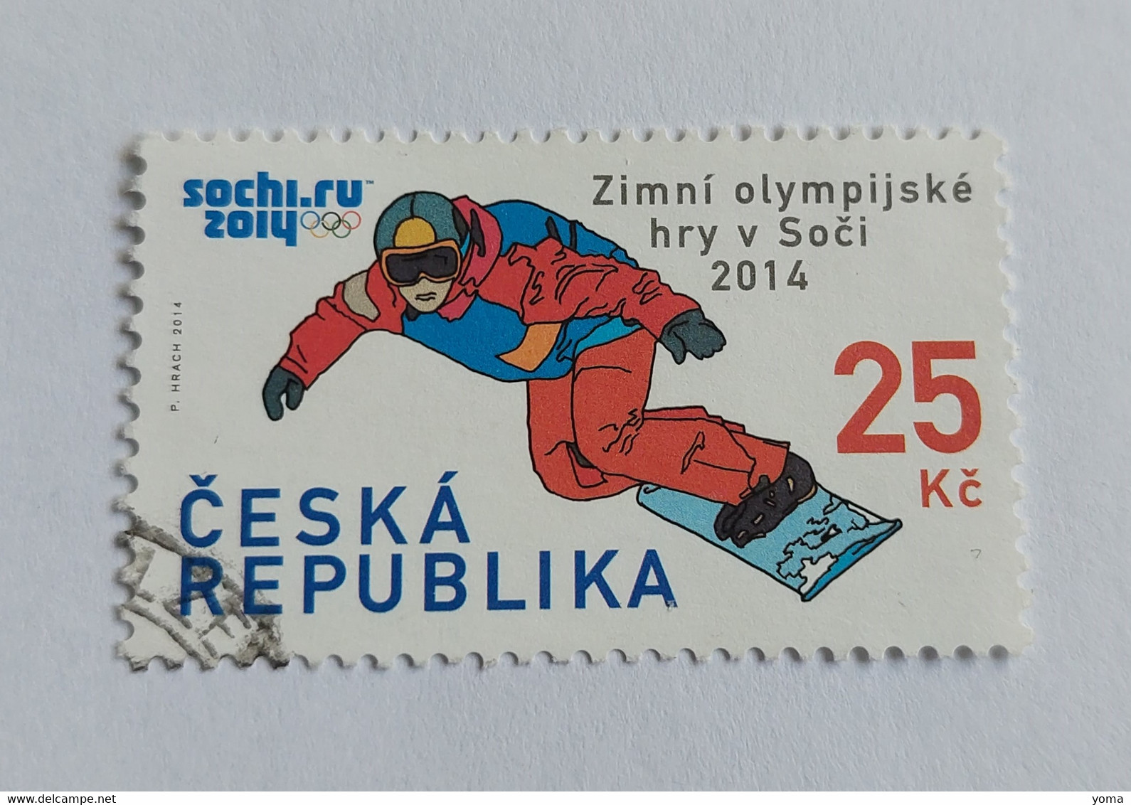 N° 729       Jeux Olympiques De Sotchi 2014  -  Snowboarder - Gebraucht