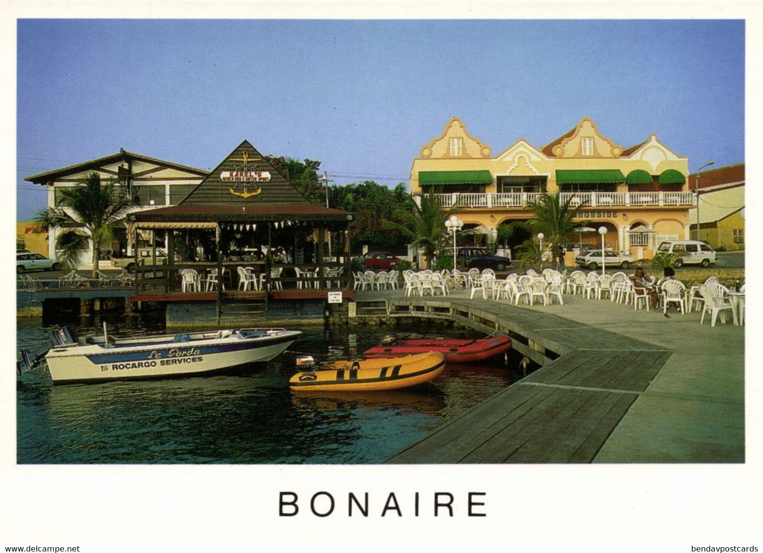 Bonaire, N.A., KRALENDIJK, Waterfront (1990s) Postcard - Bonaire