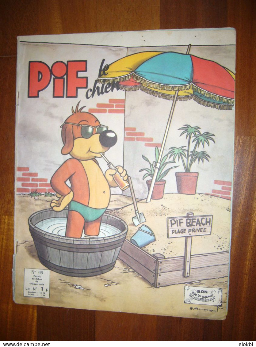 Les Aventures De Pif Le Chien N°66 (3ème Série) D'août 1963 - Pif - Autres