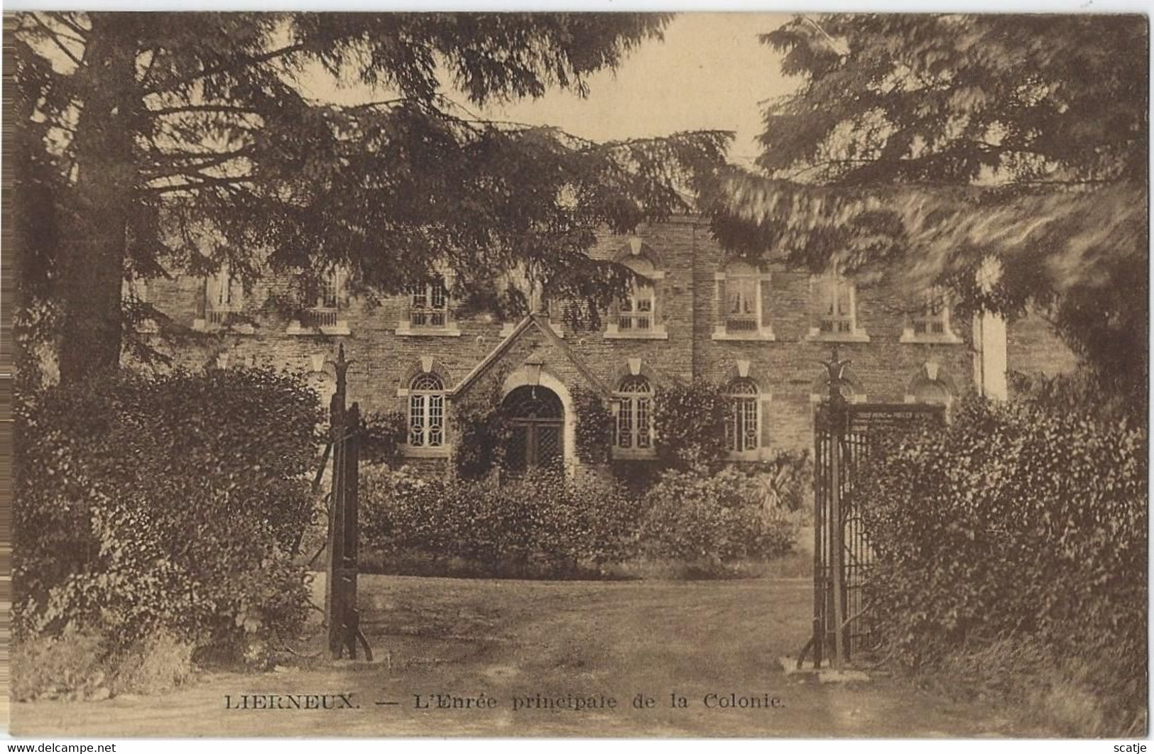 Lierneux   -   L'Entrée Principale De La Colonie.   -   Pension  Victor Denis  -   1920   Naar   Hainaut - Lierneux