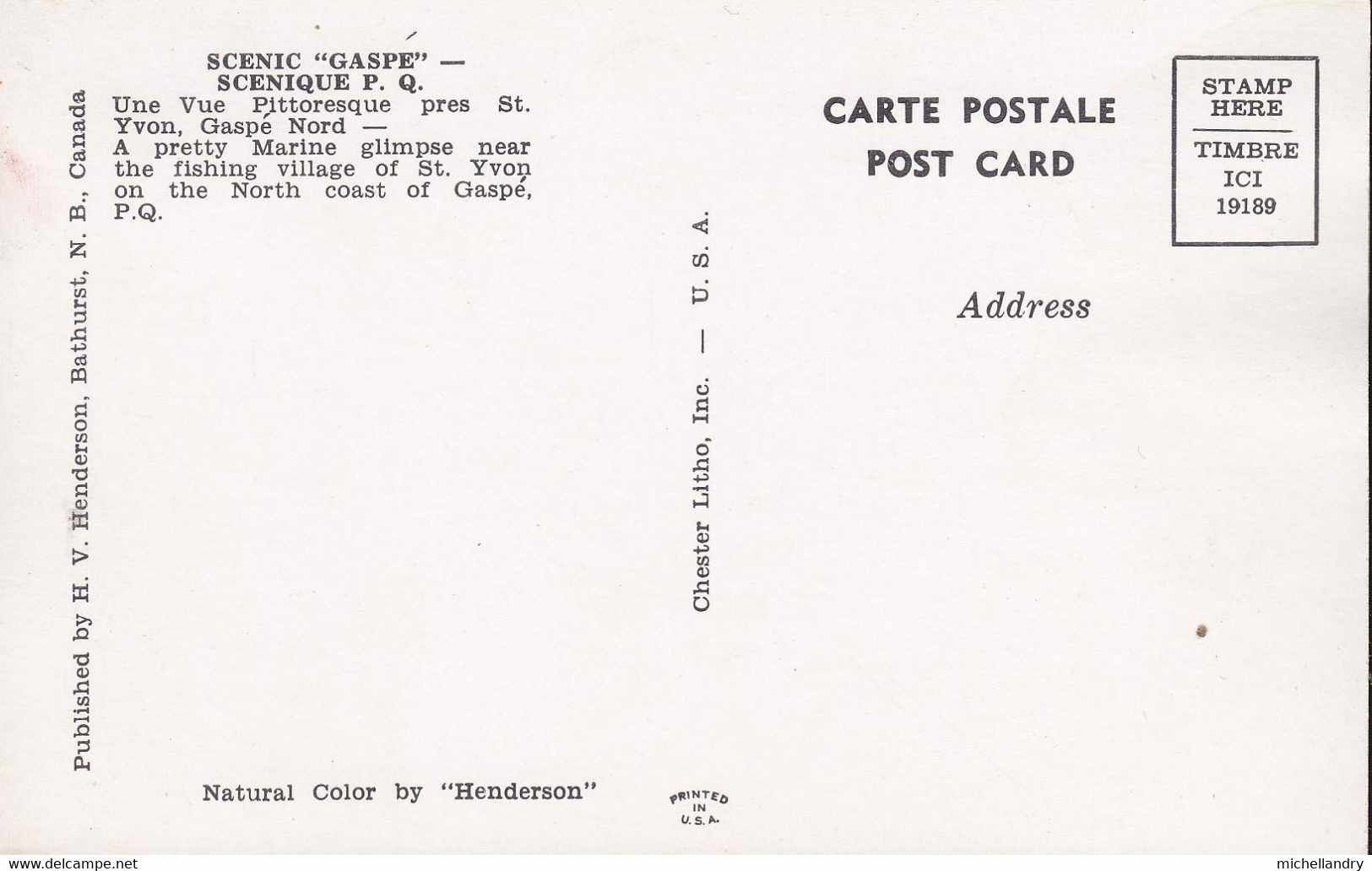 Carte Postal X 3 (122650) Gaspé Québec Canada Sans Timbre Ni écriture - Gaspé