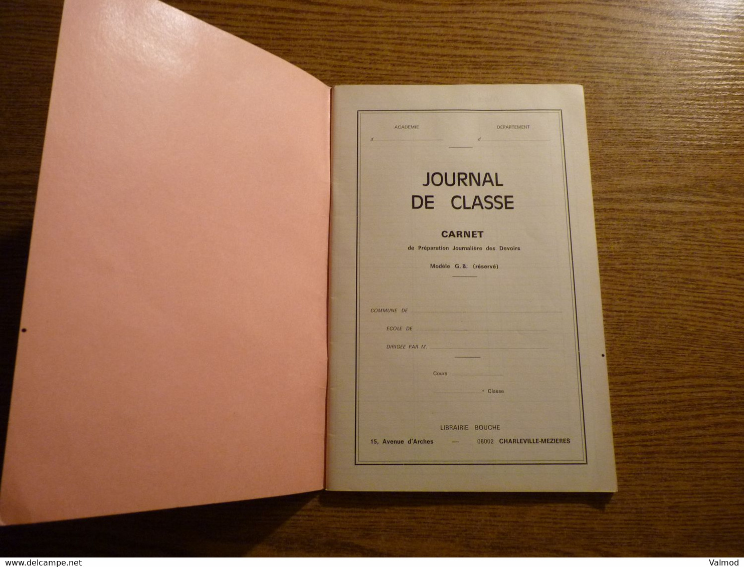 Scolaire - Journal De Classe - Carnet De Préparation Journalière Des Devoirs - Librairie Bouche - Charleville-Mézières. - Supplies And Equipment